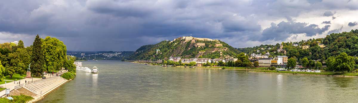 Rhein-Panorama in Koblenz